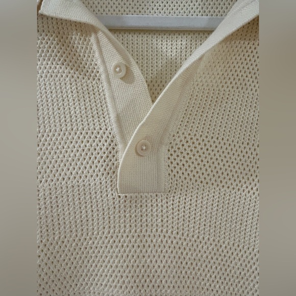 Gant Short sleeved cream Polo knit Size Large - Picture 3 of 7